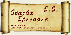 Stajka Stišović vizit kartica